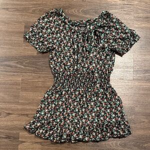 Sam & Max Floral Blouse Waist Cinching